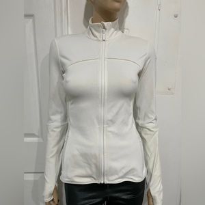 LULULEMON LIGHTWEIGHT UV PROTECTION WHITE RUNNING JACKET SZ 6 orig $118 Runs sml